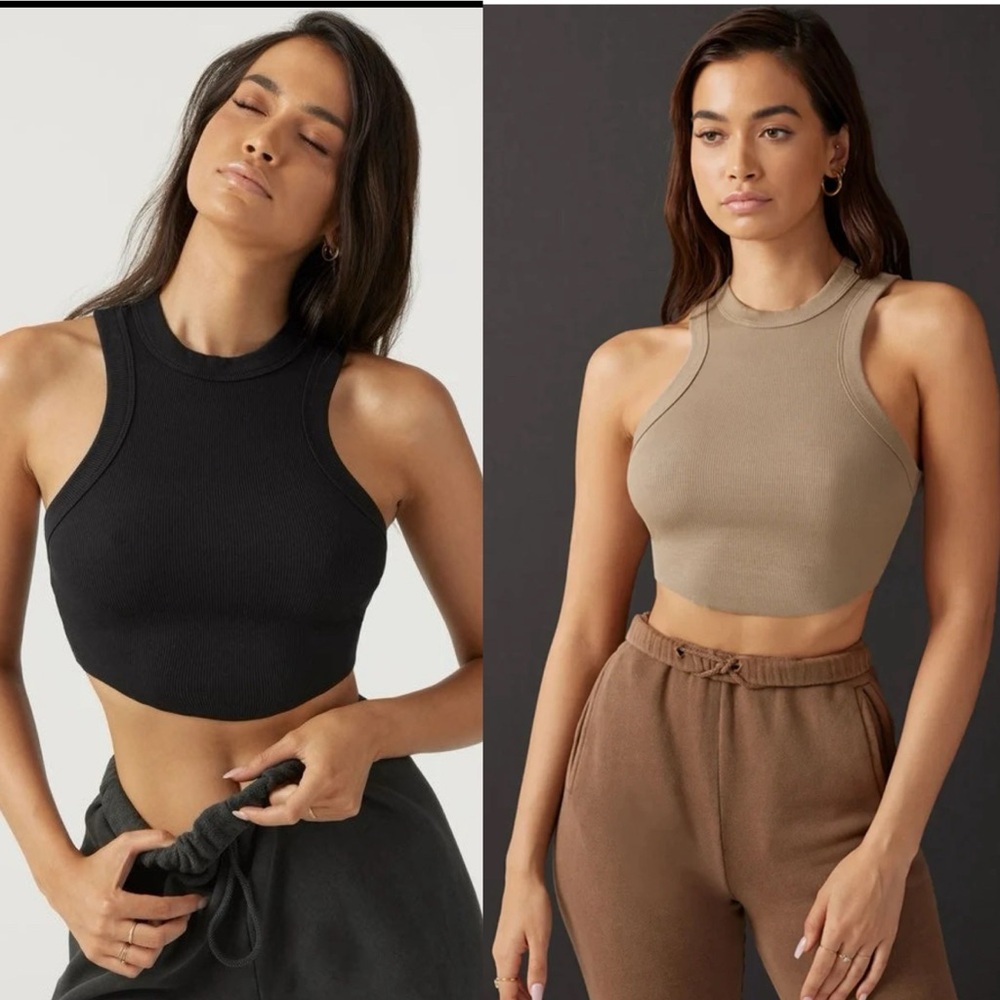Joah Brown the body tank BUNDLE 2 S/M taupe and black